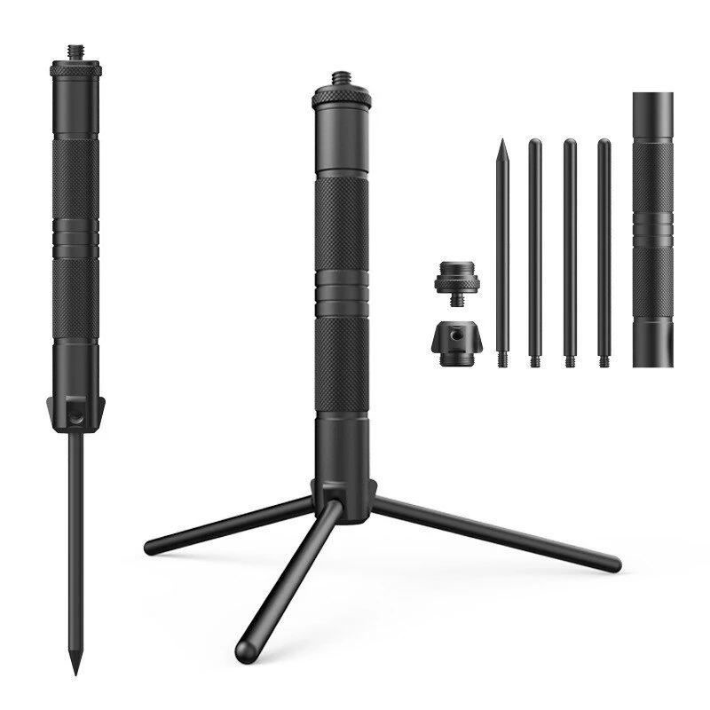 (image for) Aluminum Lantern Stand Camping Lamp Pole for Astrolux&reg; CL01 Foldable Light Support Holder Lamp Bracket Camera Phone Tripod Stand For Picnic